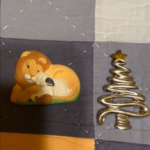 Two Holiday pins/brooches